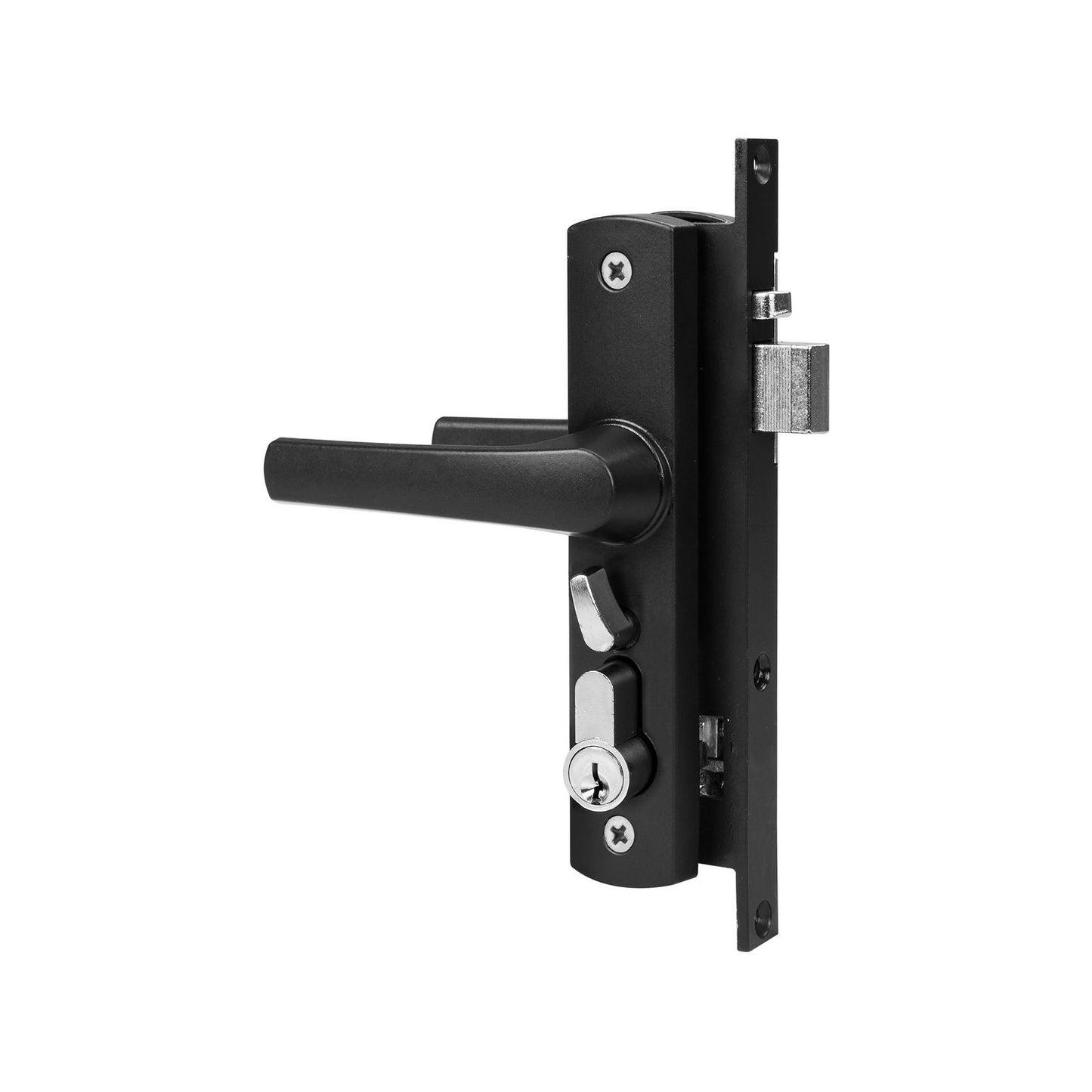 Rolltrak Black Keyed Hinged Screen Door Lock - 50mm