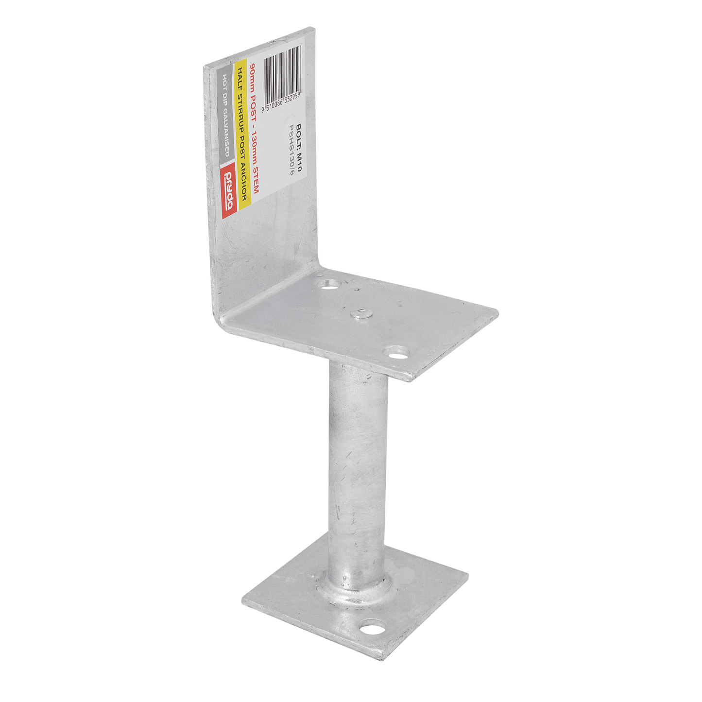Pryda Half Stirrup Post Anchor - 130mm M10