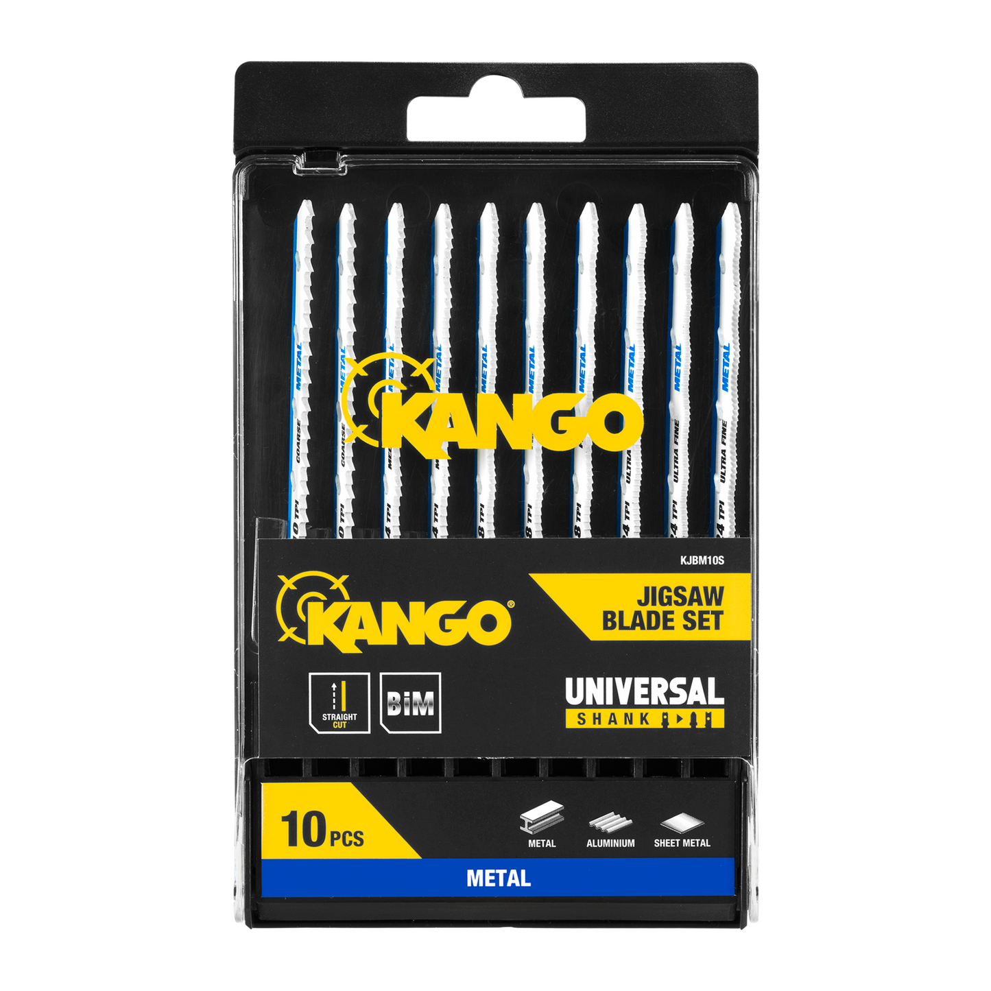 Kango Metal Jigsaw Blade Set - 10 Piece - 102 x 13 x 124mm