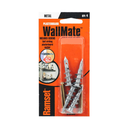 Ramset Zinc Wallmate Anchors - 4 Pack