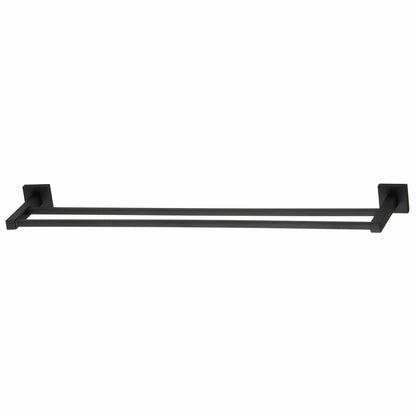 Mondella Rococo Double Towel Rail 620mm - Black Matte - Zinc