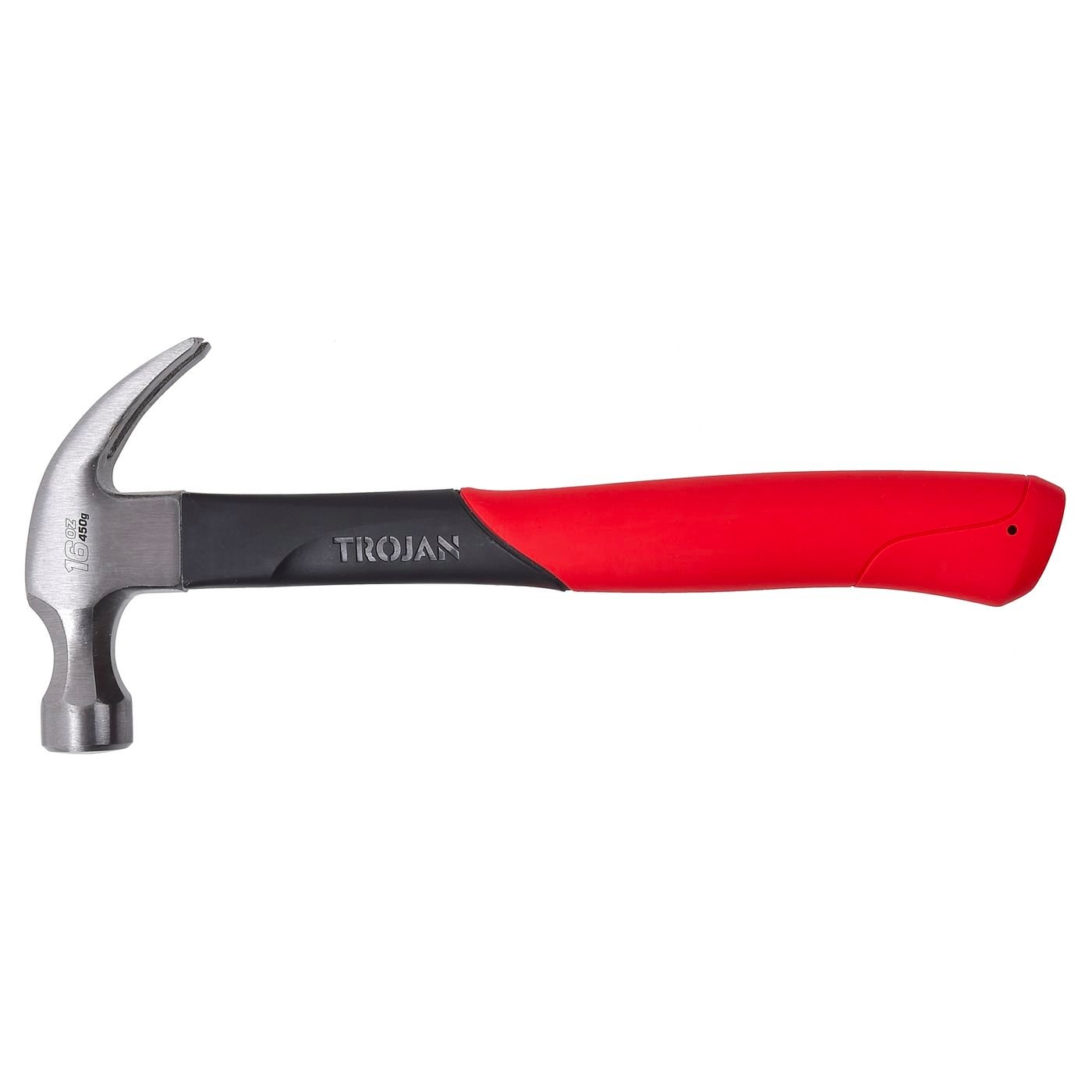 Trojan Fibreglass Claw Hammer - 16oz - 450g