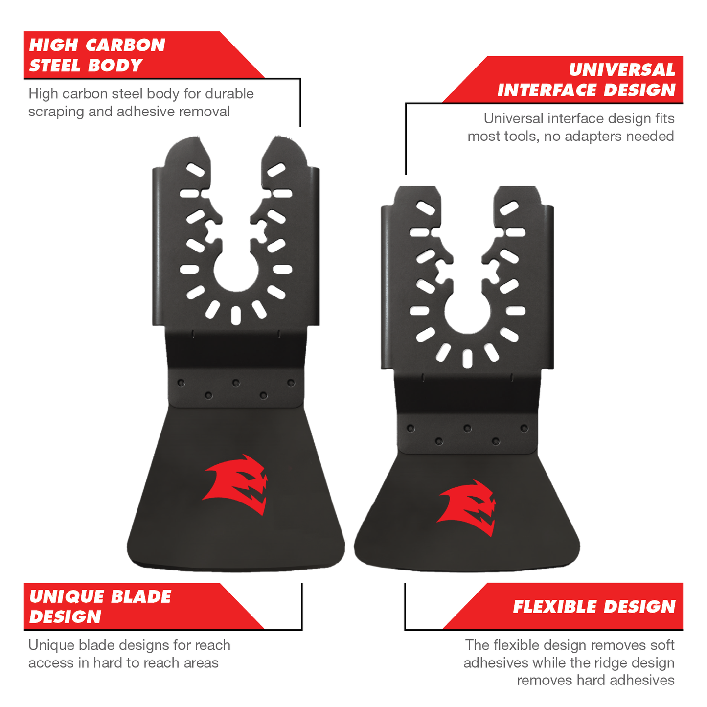 Diablo High Carbon Steel Multi Tool Scraper Set - 50mm - 2 Piece