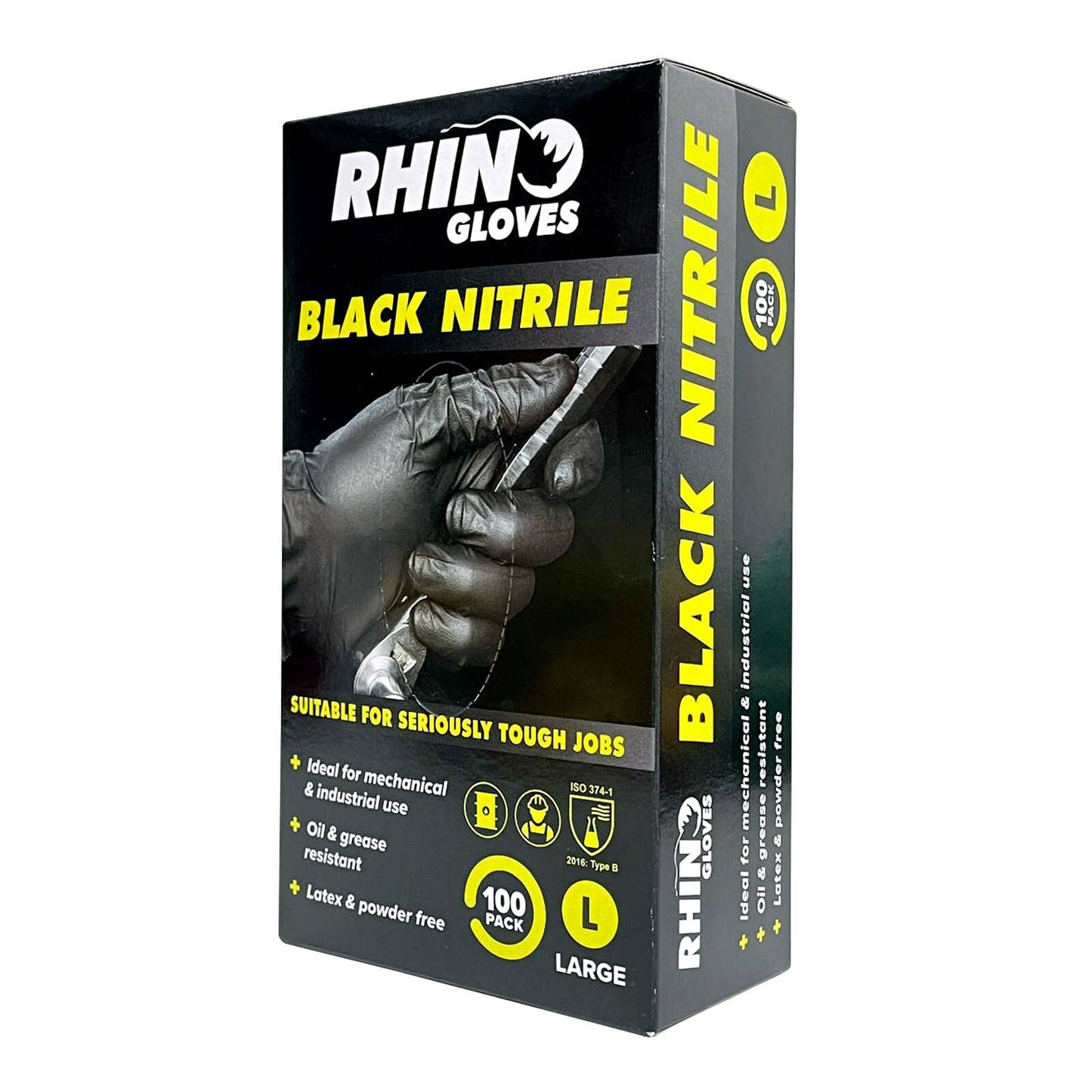 Rhino Gloves Nitrile - Large - 100 Pack