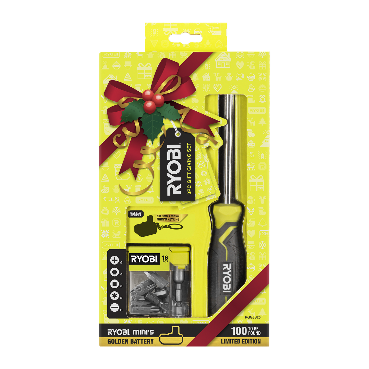 Ryobi Gift Giving Set - 158 x 40 x 270mm - 3 Piece