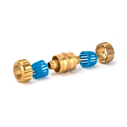 Holman Hose Joiner - 12mm - Brass - Grip N Lock Connection