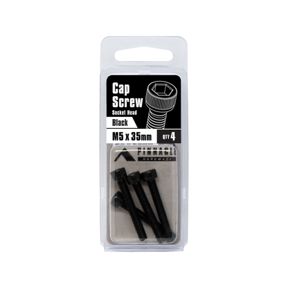Pinnacle Black Oxide Socket Head Cap Screw - M5 x 35mm - 4 Pack