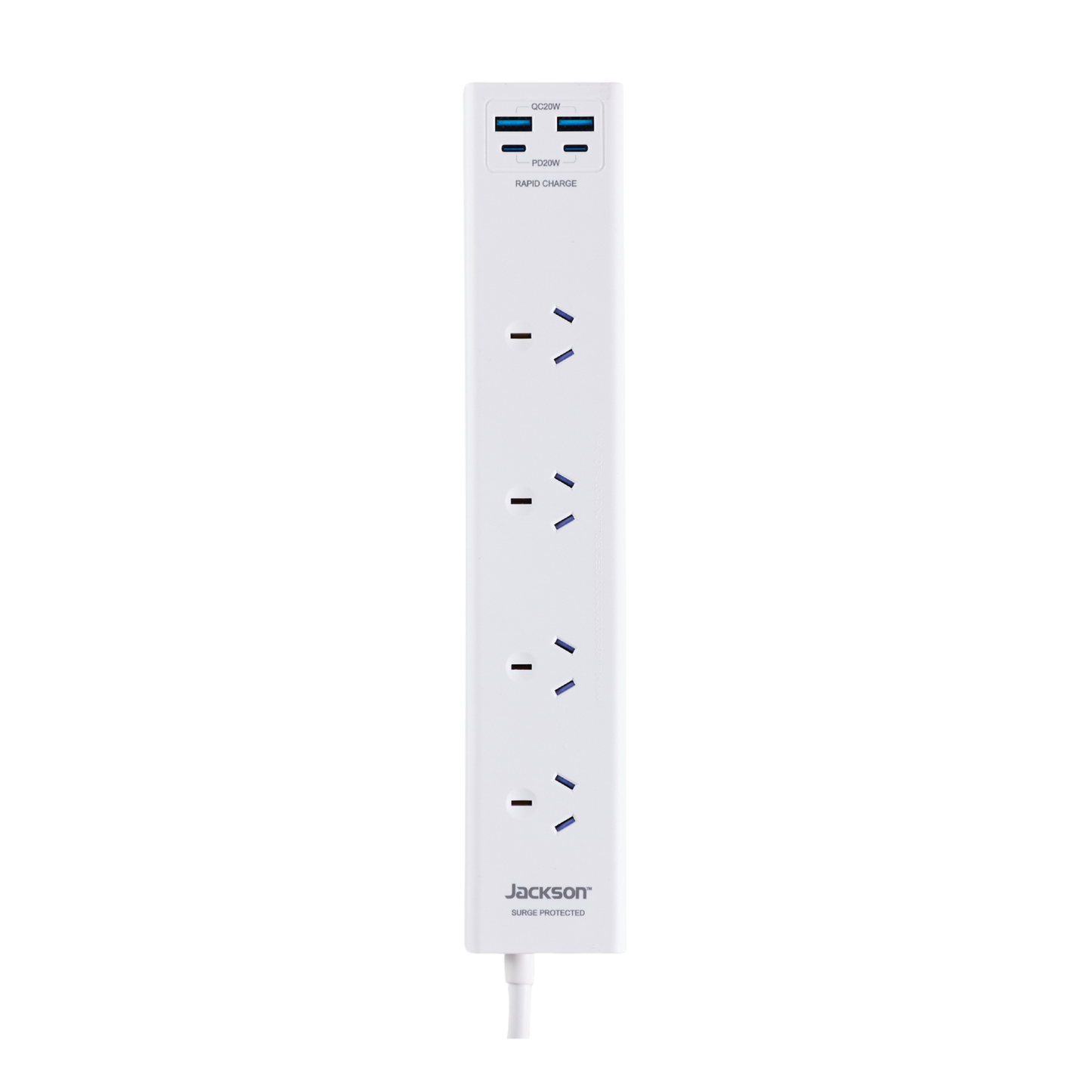 Jackson Powerboard - 4 Outlet - 1.75m - White