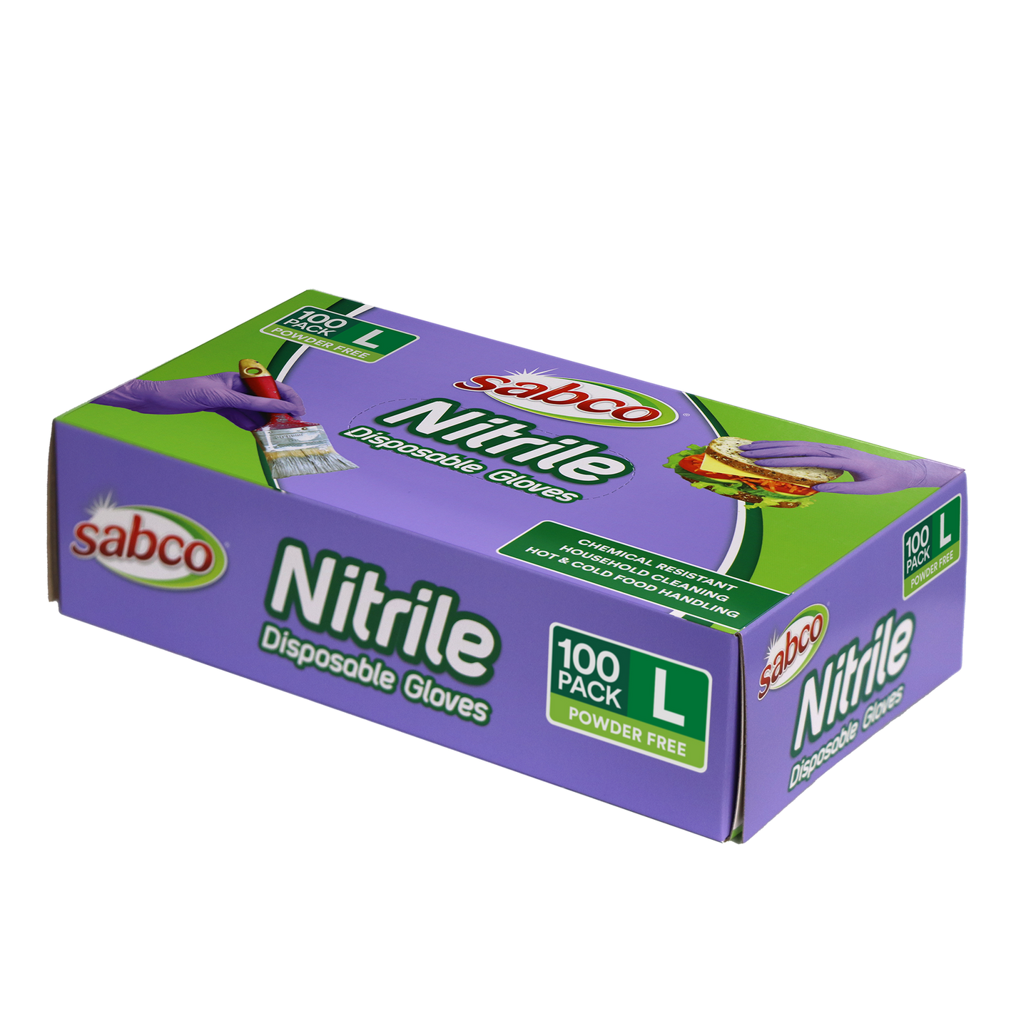 Sabco Nitrile Gloves - Large - 100 Pack