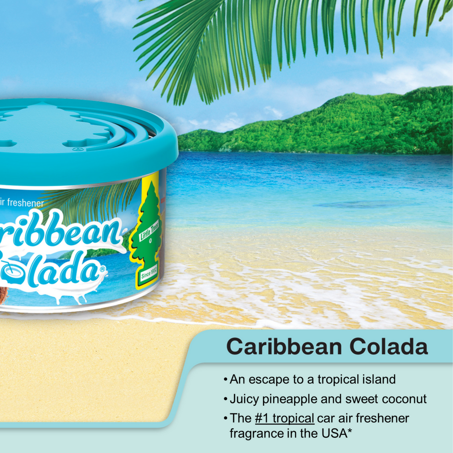 Little Trees Caribbean Colada Air Freshener Fiber Can - 30g