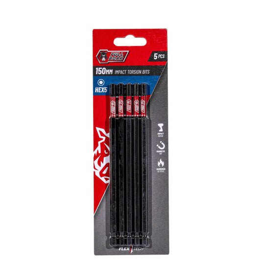 Full Boar Impact Torsion Bits Set - 150mm - 5 Pack