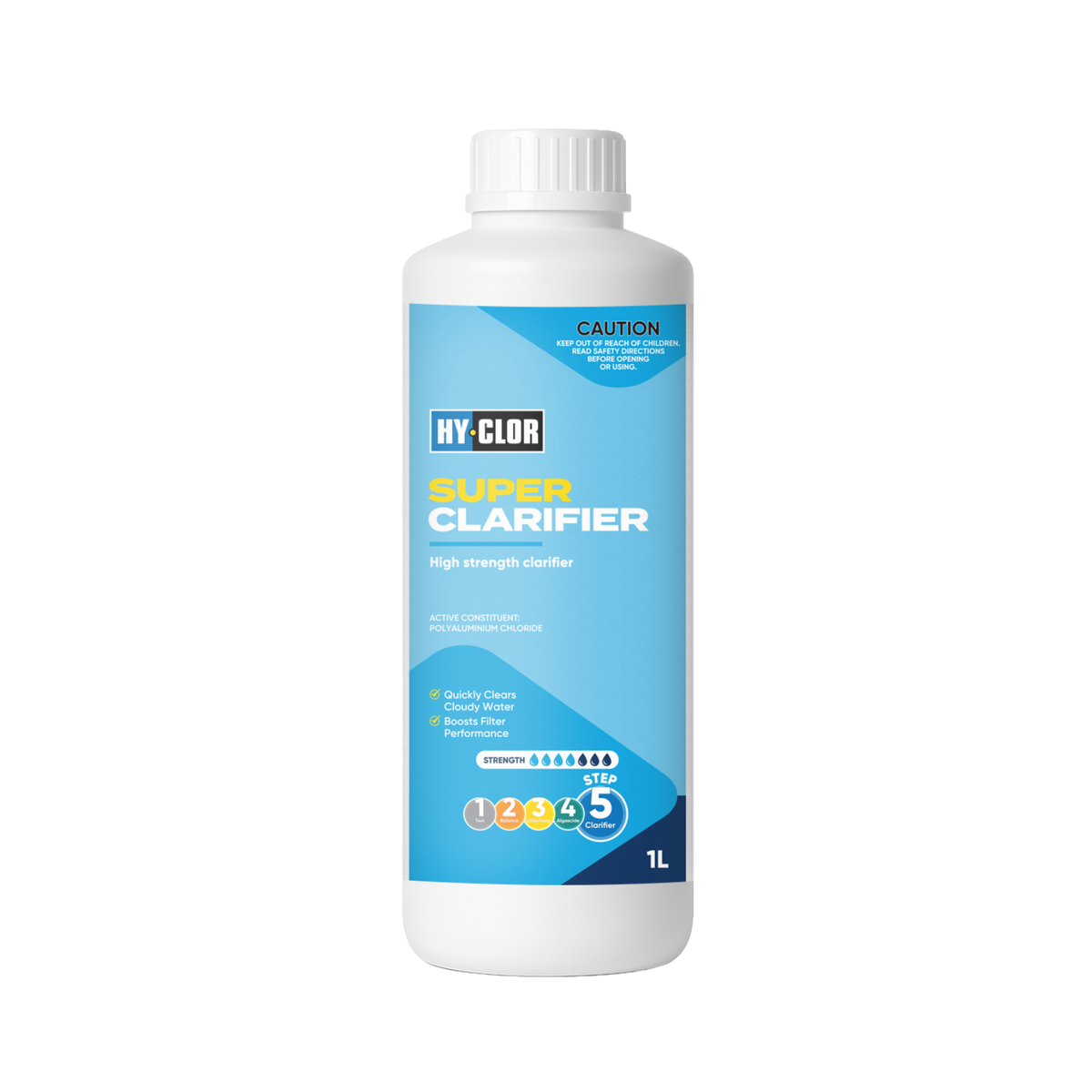 Hy Clor Super Clarifier - 1L - Poly Aluminium Chloride - Fast Acting