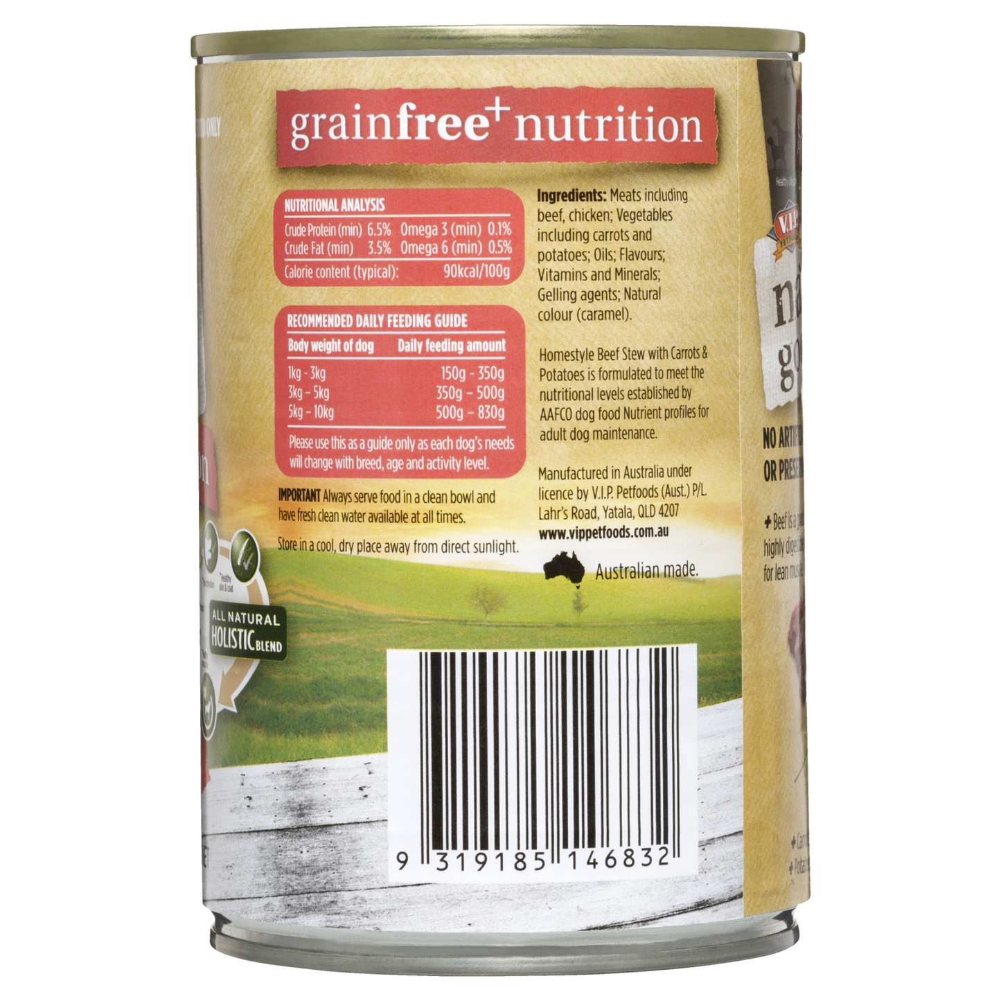 Natures Goodness Homestyle Beef Stew Wet Dog Food - 400g - 12 Pack