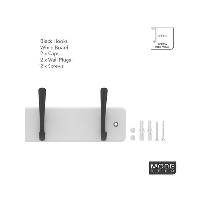 Mode Hat and Coat Rack - 4 Hooks - 450mm