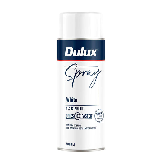 Dulux White Gloss Spray Paint - 340g