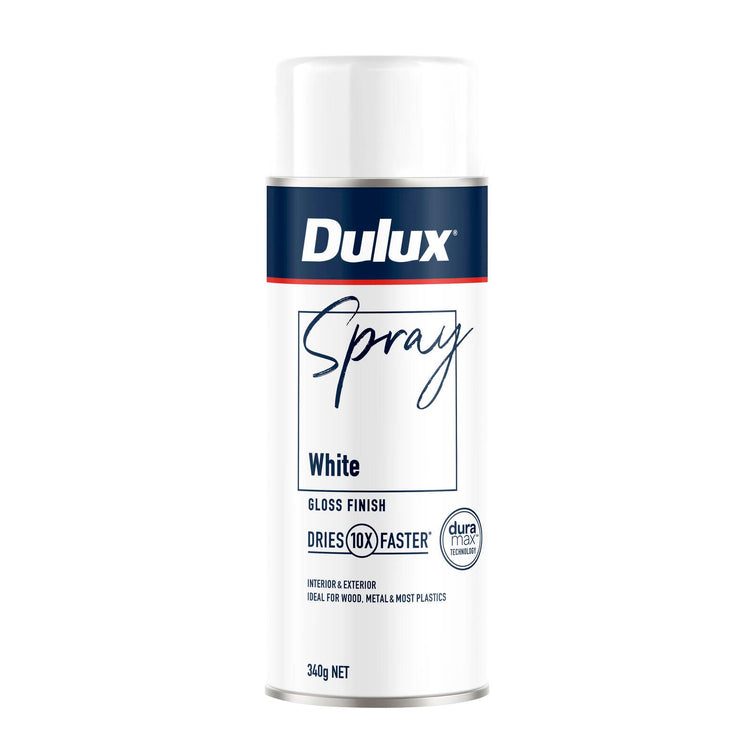 Dulux White Gloss Spray Paint - 340g