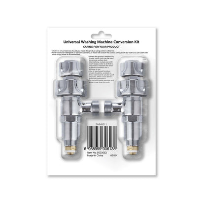 Shaw Mason Chrome Universal Washing Machine Conversion Kit - 50 x 150 x 198mm