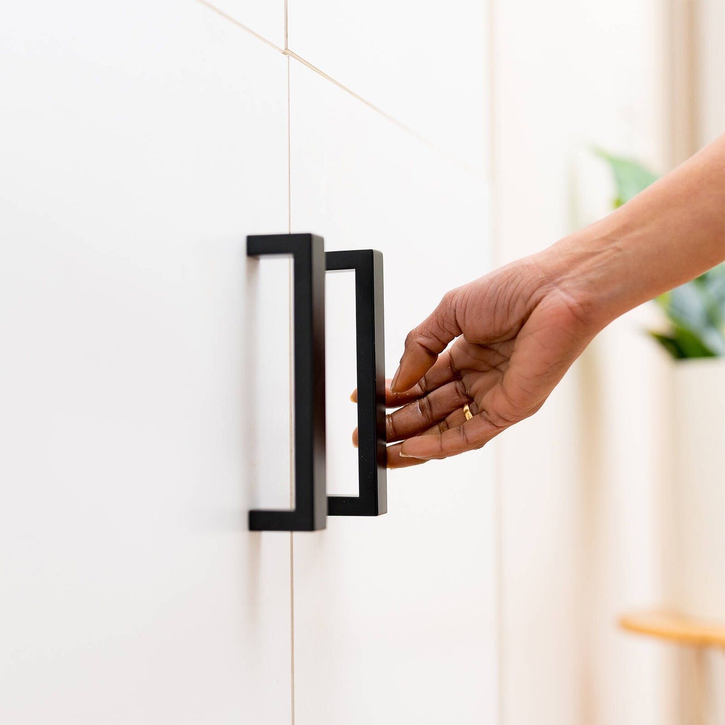 Taskmaster Hollow Rectangle Handle - 128mm - Black Matte