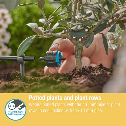 Gardena Micro Irrigation Adjustable Endline Drip Head - 1-8L/H - 5 Pack