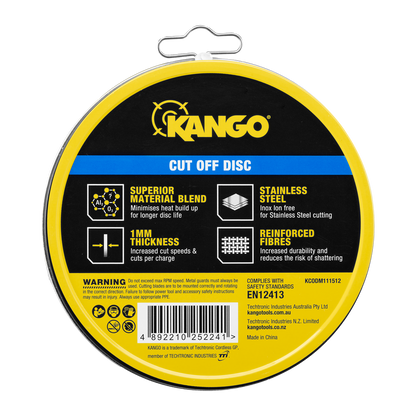 Kango Metal Cut Off Discs - 115mm - 12 Pack