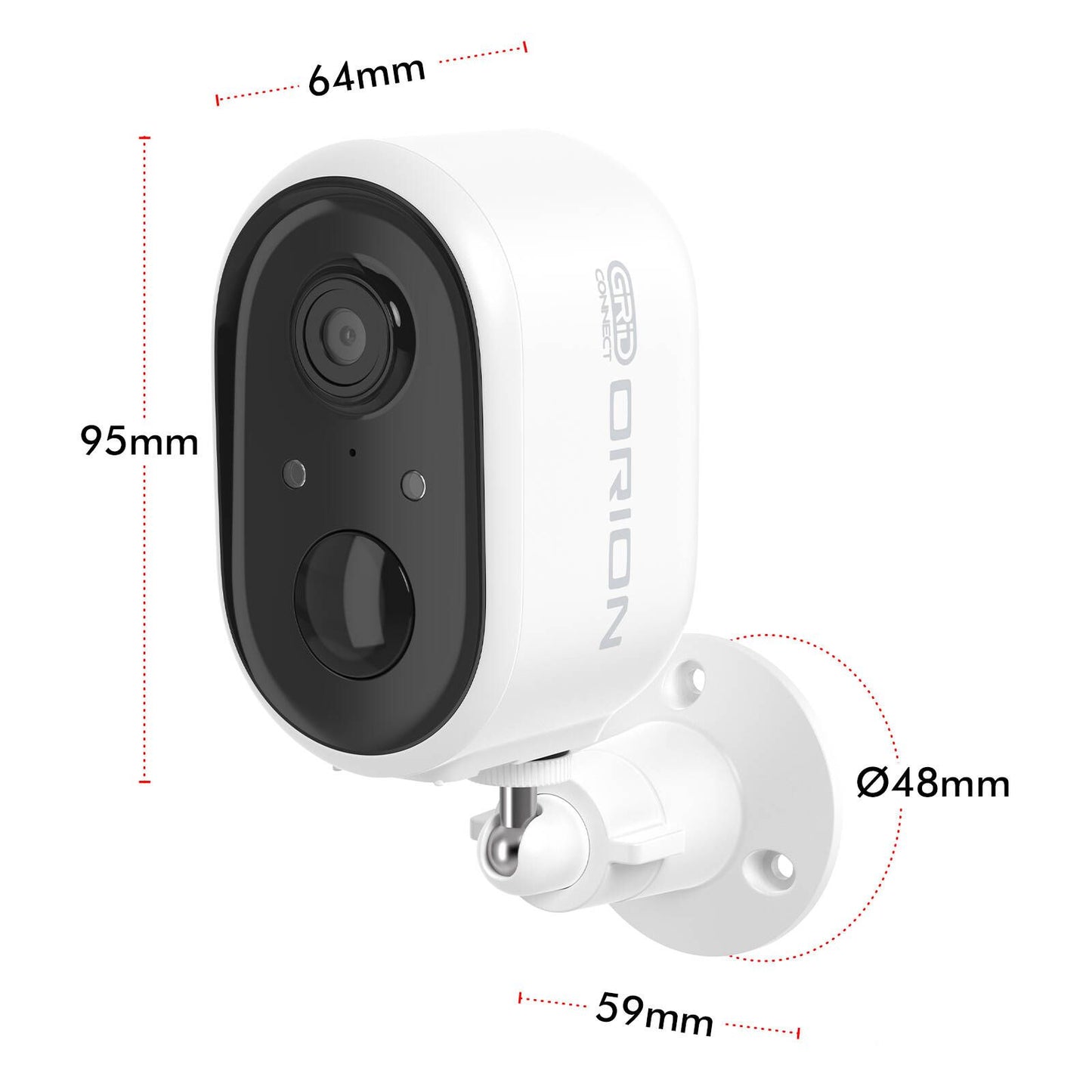 Orion Grid Connect Smart Wireless Security Camera - 3MP - 2K - White