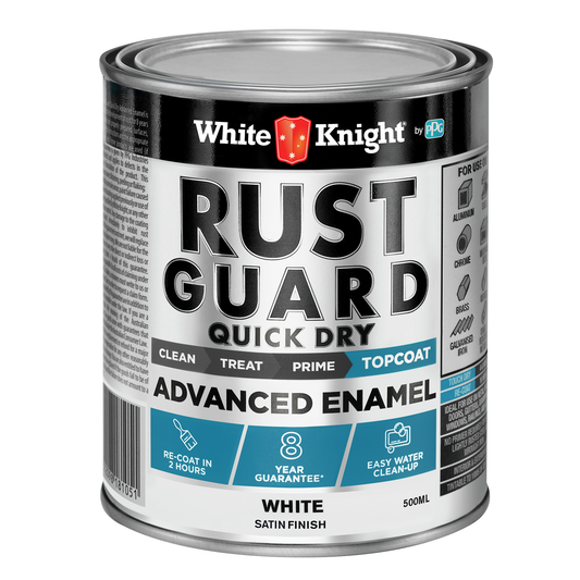 White Knight Rust Guard Satin Enamel Paint - 500ml