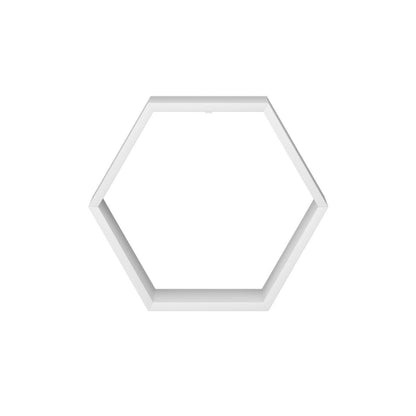 Flexi Storage White Matt Hexagonal Shelf - 350mm x 304mm x 100mm - White