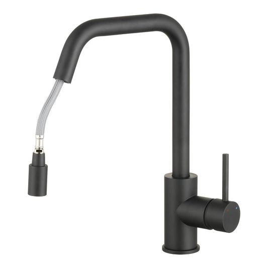 Estilo Side Lever Pull Down Sink Mixer Matte Black - 35mm Cartridge