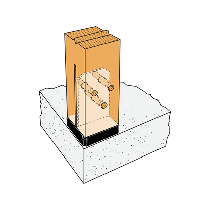Simpson Strong-Tie Concealed Post Base - 90mm