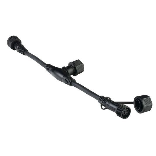 Brilliant Lighting T Piece Connector - 4-Pin RGB - IP68 - 15 x 15 x 100mm - Black