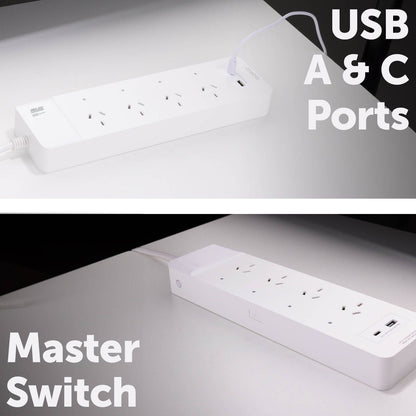Arlec Grid Connect Smart Powerboard - 4 Outlet - White