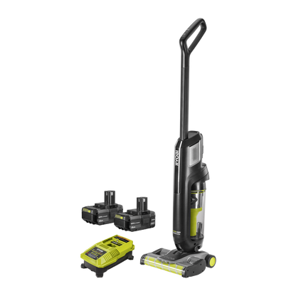 Ryobi ONE+ HP Brushless Upright Vacuum Kit - 2 x 4.0Ah - 1L - Black