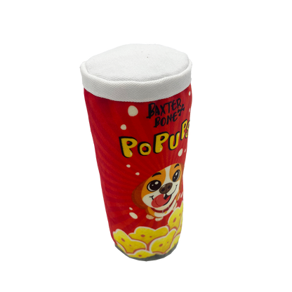 Baxter Bone Pop Ups Chips Can Plush Pet Toy - Red