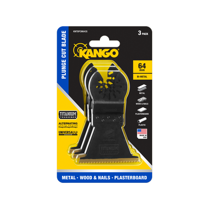 Kango Bi-Metal Plunge Cut Multi Tool Blade - 64mm - 3 Pack
