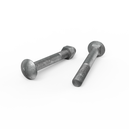 Zenith Hot Dip Galvanised Cup Head Bolts & Nuts - M12 x 100mm - 12 Pack