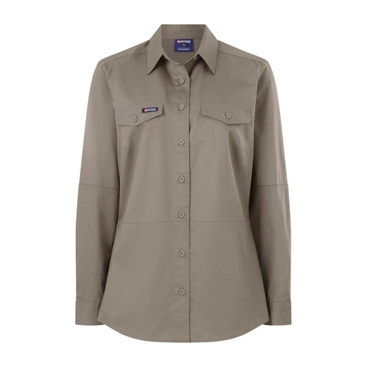 Citeco Womens Long Sleeve Shirt - Size 8 - Khaki