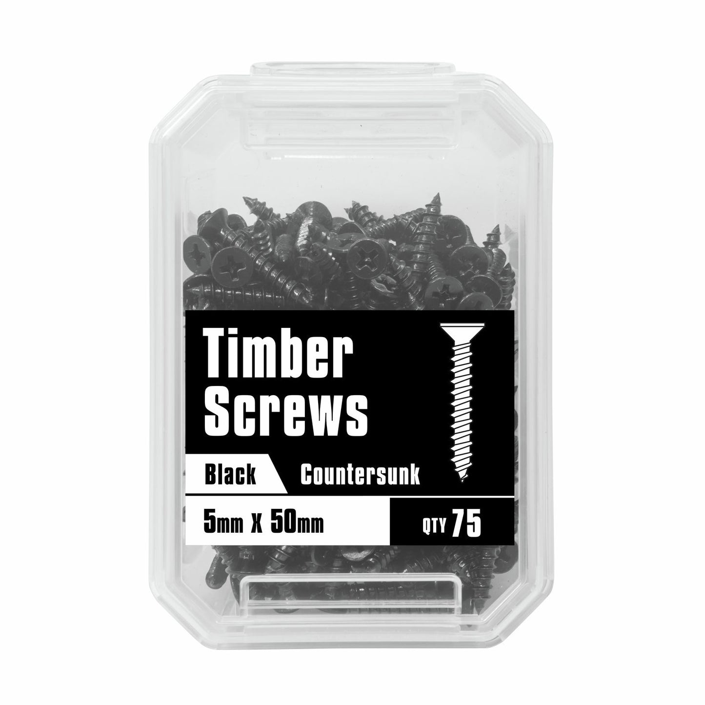 Pinnacle Timber Screws - 5 x 50mm - Black