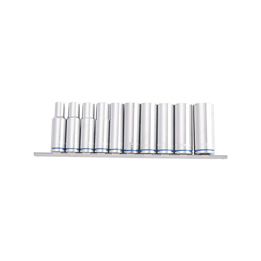 Kincrome Deep Socket Rail - 10 Piece - 1/2" Drive Metric