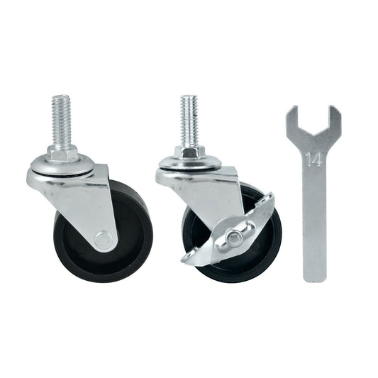 Pinnacle Chrome Wire Shelving Castors - 50mm - 2 Pack