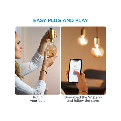 Wiz 640lm G95 E27 LED 7W Smart Filament Globe