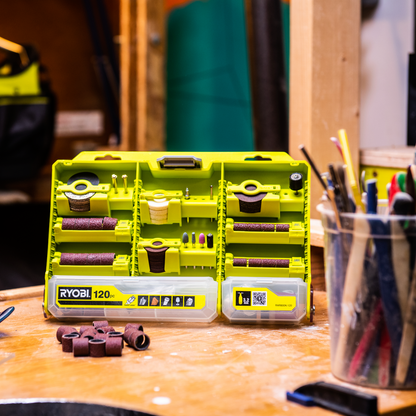 Ryobi All Purpose Rotary Tool Accessory Set - 55 x 1 x 101mm - 120 Piece