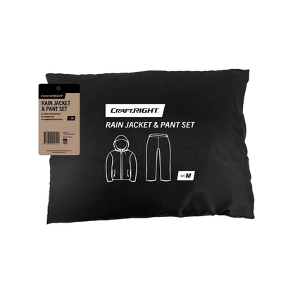 Craftright XXL Black Rain Jacket Pants Set