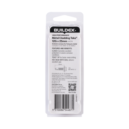 Buildex Cladding Fencing Teks Screws - 12g x 25mm - 10 Pack