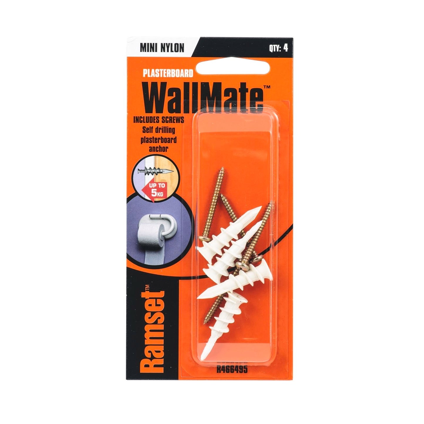 Ramset Wallmate Mini Anchor - 4 Pack