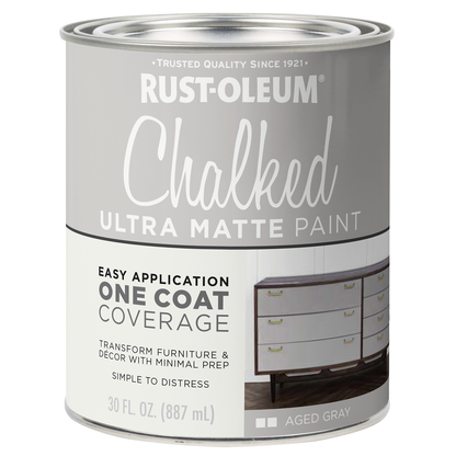 Rust-Oleum Aged Grey Chalked Paint - 887ml