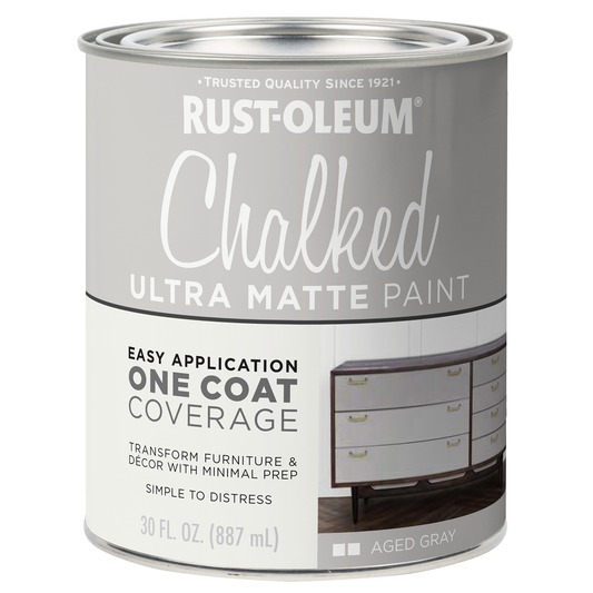 Rust-Oleum Chalked Ultra Matt Paint Aged Grey 887ml