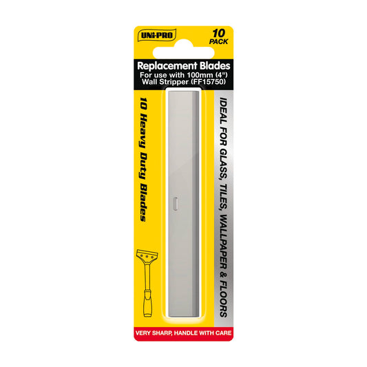 Uni Pro Heavy Duty Wall Stripper Blades - 100mm - 10 Pack