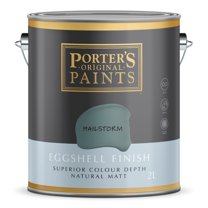 Porter's Washable Paint - 2L - Hailstorm - Eggshell