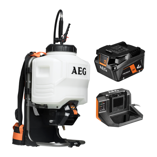 AEG 18/58V Backpack Sprayer 4.0Ah Force Kit ADVBPS14 - 15L