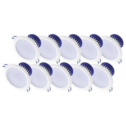 Deta Tri Colour Dimmable LED Downlight - 7W - 10 Pack - 190mm
